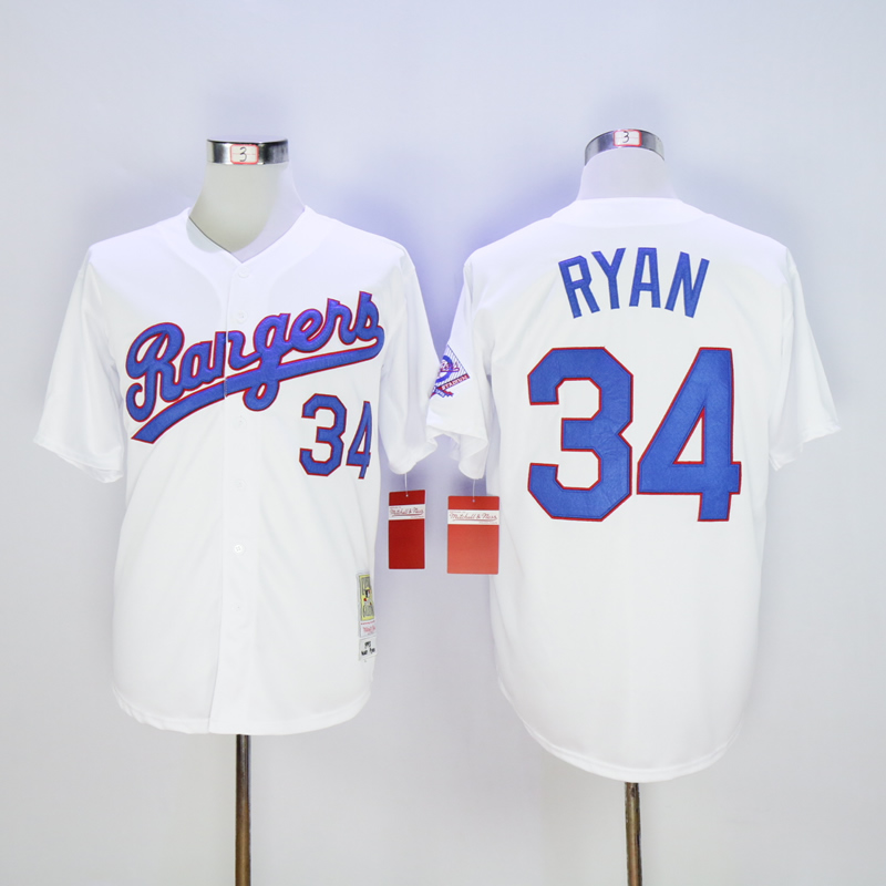 Men Texas Rangers #34 Ryan White Throwback 1993 MLB Jerseys
